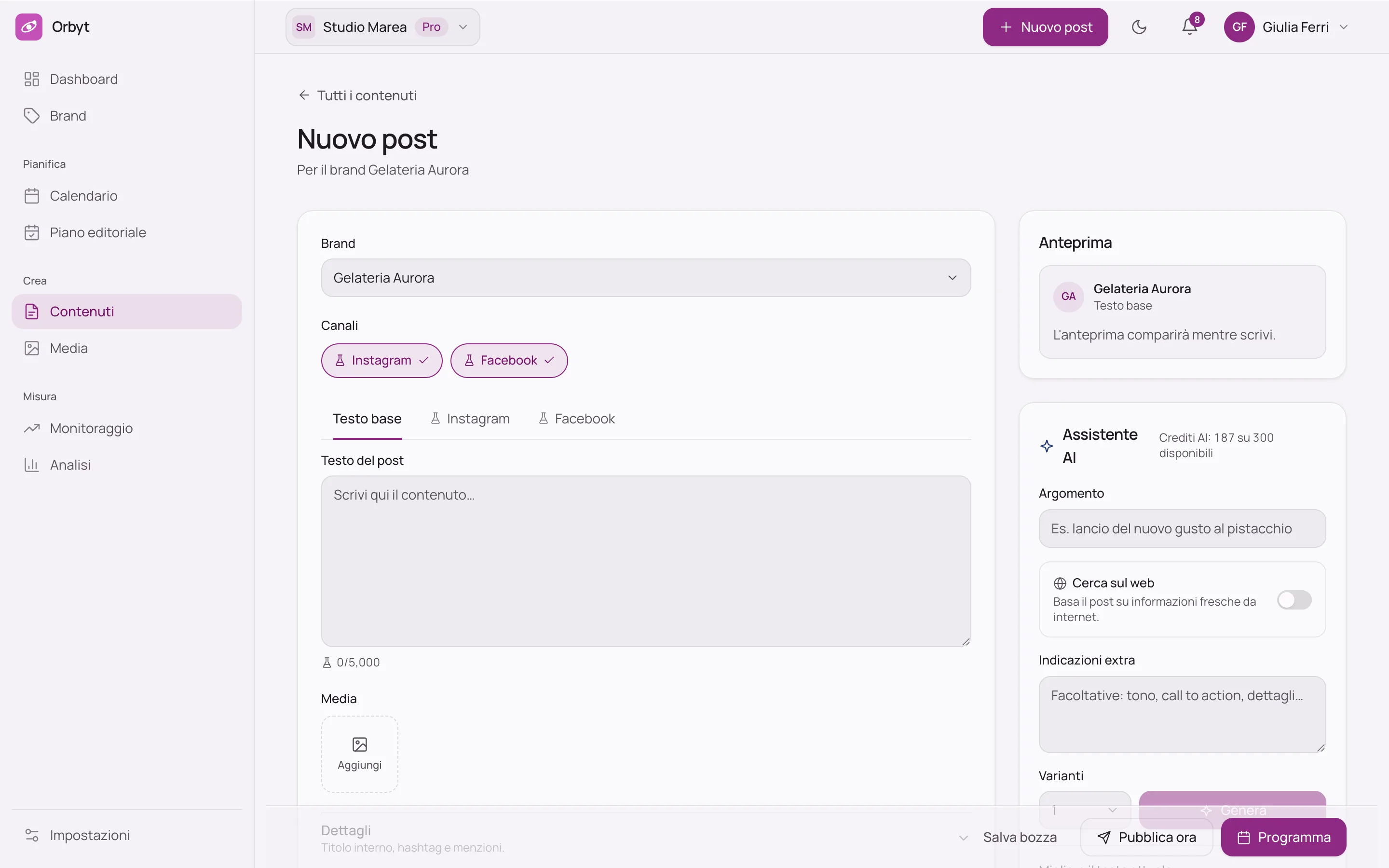 Il compositore multi-canale di Orbyt